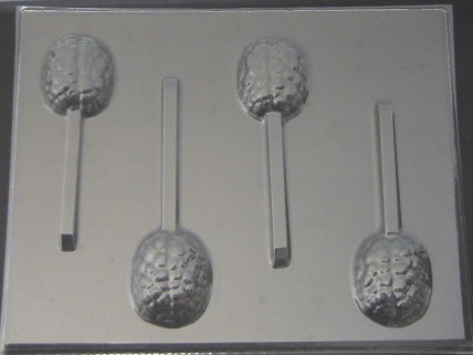 3546 Brain Chocolate or Hard Candy Lollipop Mold
